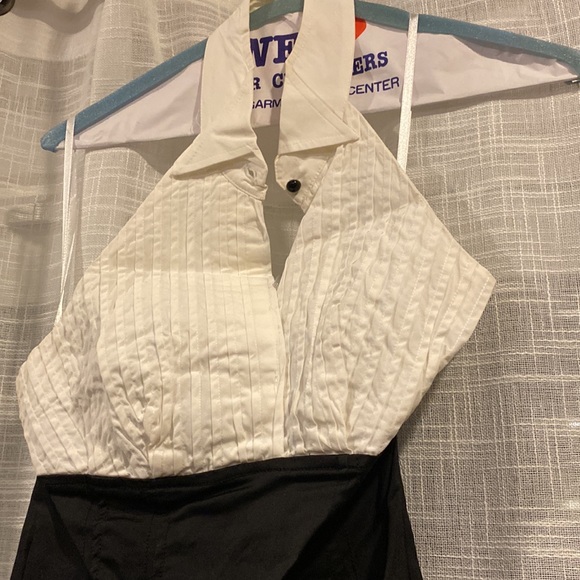 Halter dress black & white - Picture 2 of 4